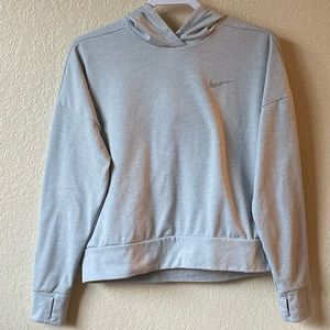 Silver/Gray Nike running hoodie